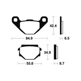 TECNIUM Scooter Organic Brake pads ME151 Kymco / Daelim / Hyosung / Keeway / Italjet 50/600 92-24