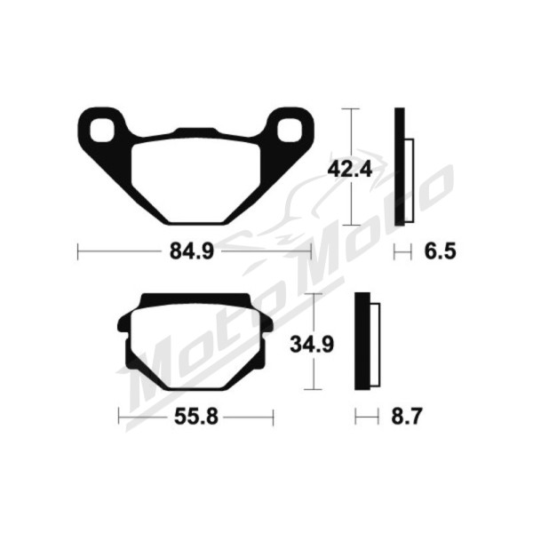 TECNIUM Scooter Organic Brake pads ME151 Kymco / Daelim / Hyosung / Keeway / Italjet 50/600 92-24