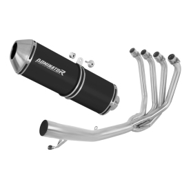 Suzuki GSXF 650 2007-2016 Full Exhaust System Collector Silencer OVR BLACK + dB killer