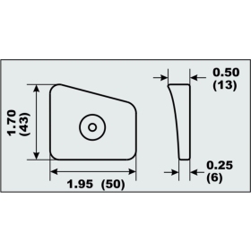 Perf anods variklio tvirtinimo dalis Johnson/Evinrude 20-35HP