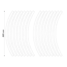 ALGIS rim stickers ARROWS - (textured-white)