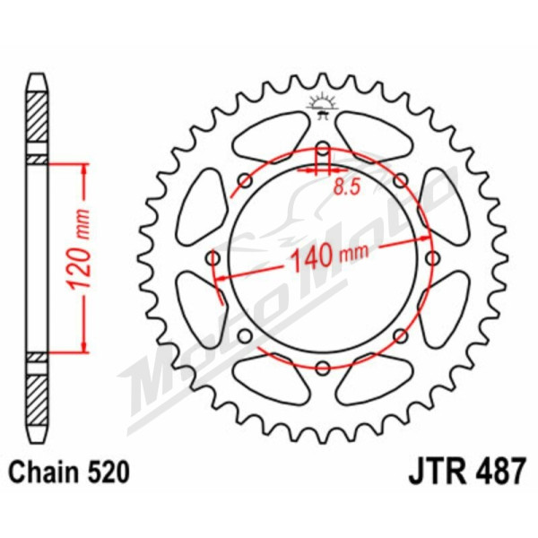 JT Grandinės komplektas 520X1R3 15/43 Kawasaki KL 650 Tengai 90-91