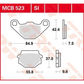 TRW All Round Sintered Metal Brake Pads Aeon / Aprilia / Cagiva / Kawasaki  / KTM / Malaguti / Peugeot / Suzuki  / Sym 80-650cc 81-24