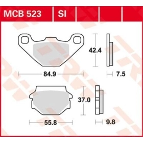 TRW All Round Sintered Metal Brake Pads Aeon / Aprilia / Cagiva / Kawasaki  / KTM / Malaguti / Peugeot / Suzuki  / Sym 80-650cc 81-24