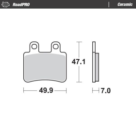 MOTO-MASTER Ceramic Rear Brake Pads Scorpa / Sherco / Yamaha 125-250 05-12