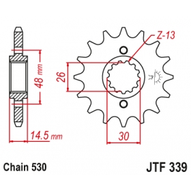 Front sprocket JTF339RB