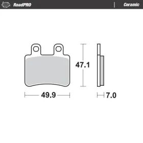 MOTO-MASTER Ceramic Rear Brake Pads Scorpa / Sherco / Yamaha 125-250 05-12