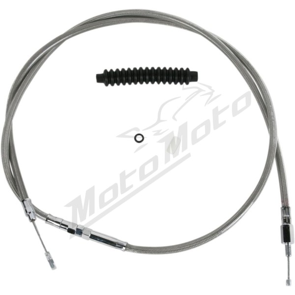 DRAG SPECIALTIES High-Efficiency Braided Stainless Steel Clutch Cable Harley Davidson FLHR / FLHRCI / FLHRI / FLHRS / FLHRSI 883-1450cc 86-13