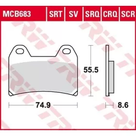 BRAKE PADS TRW MCB683SV ROUTE