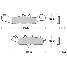 Sbs Sintered Offroad stabdžių trinkelės Kawasaki / Suzuki 80-85cc 97-23