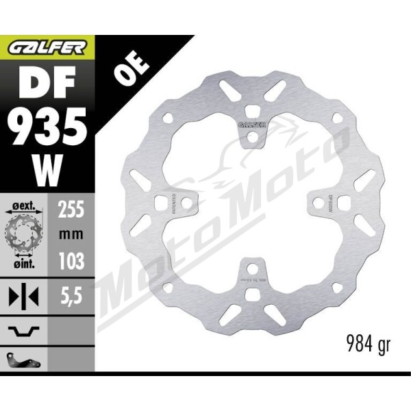 GALFER BRAKE ROTOR FIXED WAVE Triumph Tiger / Trident 660cc 21-26
