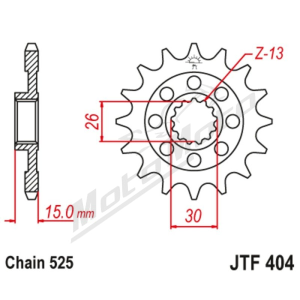JT Grandinės komplektas sustiprintas 525Z3 17/45 BMW S 1000RR 12-14