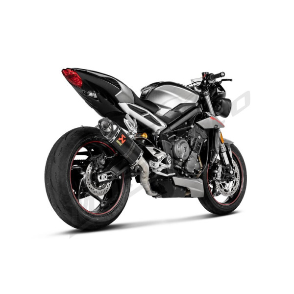 AKRAPOVIC Slip-On Line Muffler Carbon Fiber Triumph Street Triple 765 17-23