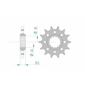 AFAM Steel Standard Front Sprocket 20609 - 525 15-17 teeth HONDA RVF 750 R 1994-1995