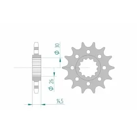 AFAM plieninė standartinė priekinė žvaigždutė 20609 - 525 15-17 dantukų HONDA RVF 750 R 1994-1995