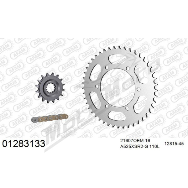 Afam Drive Chain Kit (Complete Set) 525XSR2 Gold Yamaha MT-09 850 13-20