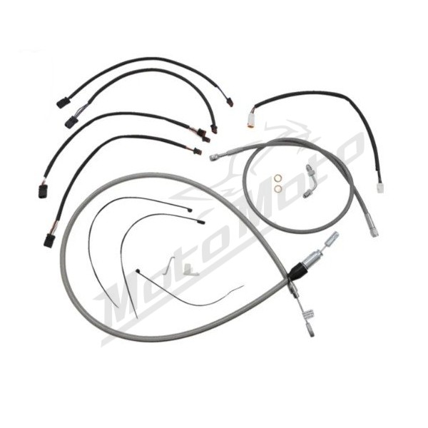 MAGNUM SHIELDING XR Trosų / lynų / elektros laidų prailginimo kompl. chromuotas 38.5/43cm Harley Davidson FLDE / FLFBS / FLHCS / FXBR / FXST 1750/1923 18-24