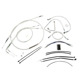 MAGNUM SHIELDING Sterling Chromite Cables / Lines Kit 45.5/51cm Harely Davidson FLS /FLSTC / FLSTF / FLSTN 1584/1690 11-14 