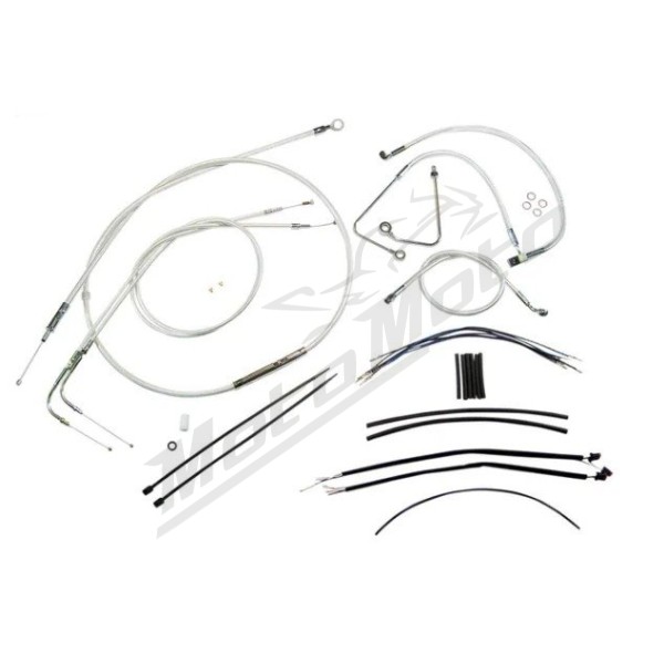 MAGNUM SHIELDING Sterling Chromite Cables / Lines Kit 45.5/51cm Harely Davidson FLS /FLSTC / FLSTF / FLSTN 1584/1690 11-14 