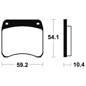 TECNIUM Street Organic Brake pads - MA23 Triumph Bonneville 750 73-83