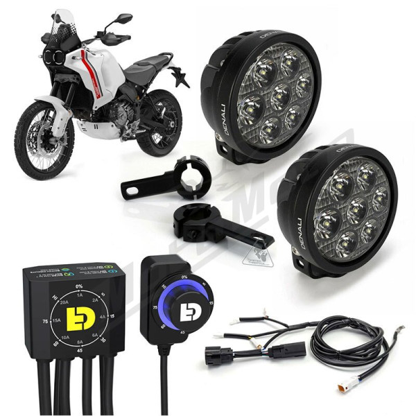 DENALI DialDim D7 Additional lights kit Ducati Desert X 937 2023