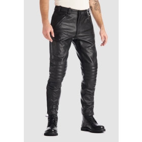 Vyriškos odinės kelnės PANDO MOTO KATANA SLIM juodos