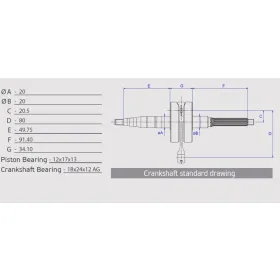 Athena Crankshaft Kymco Fever / CX / DJ / K12 / KB 50 93-18