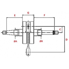 Crankshaft MaxTuned PEUGEOT 103 50cc 2T