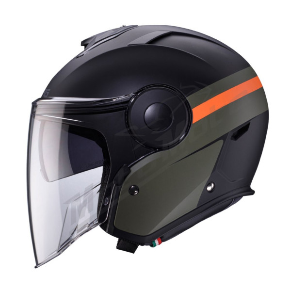 Open Jet Helmet Caberg Soho Zephyr Black/Green/Orange