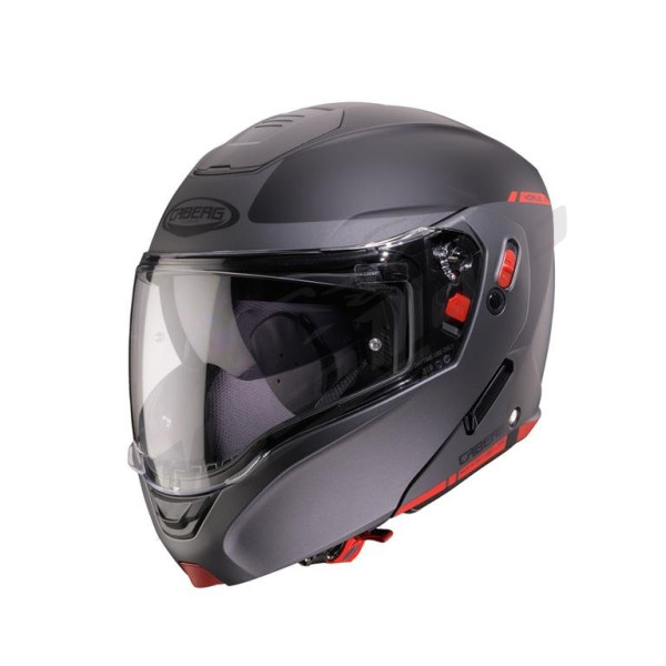 Flip-up Helmet Caberg Horus X Ray matte black/gray/fluorescent red
