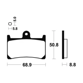 TECNIUM Street Organic Brake pads MA139 Yamaha TZR 125/250cc 87-97