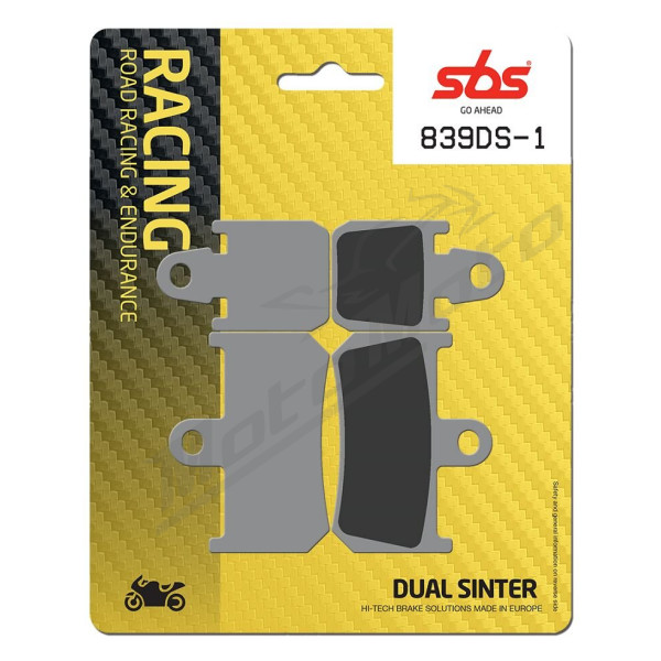 SBS DS Racing 839DS-1 Dual Sintered Brake Pads Yamaha YZF-R1 1000cc 07-14