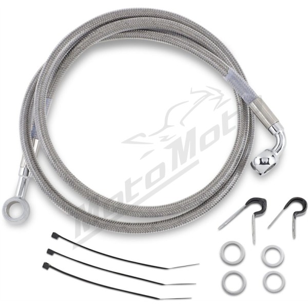 DRAG SPECIALTIES Stainless Steel Brake Line Kit Harley Davidson FLSTC 1340cc 88-99