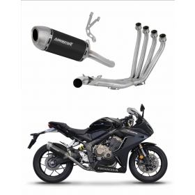 Honda CBR 650 R 2019-2023 Full Exhaust System Collector Silencer S6 BLACK + dB killer
