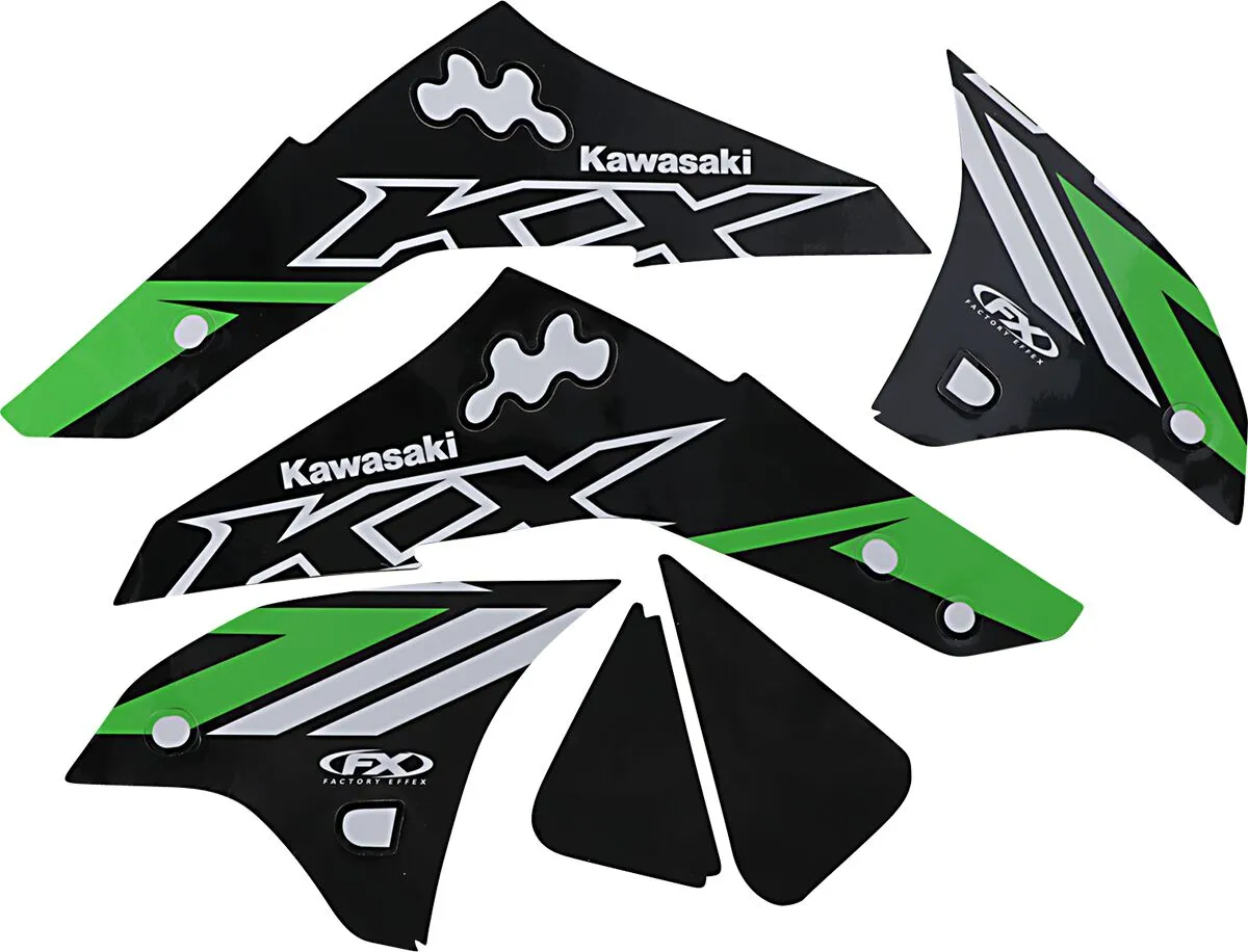 FACTORY EFFEX EVO17 Seriejos grafikų kompl. Kawasaki KX 250F 06-08