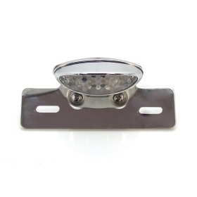 V PARTS Oval Rear Light with License Plate Holder Chrome Universal
