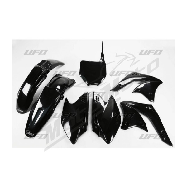 Ufo plastic set KAWASAKI KXF 250 2008 Black