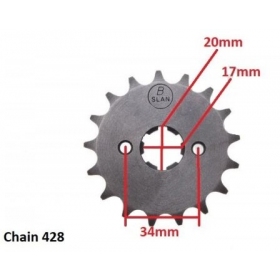 Priekinė žvaigždė ATV 200 / 250 / 250ST-9E / STXE 13 dantukų