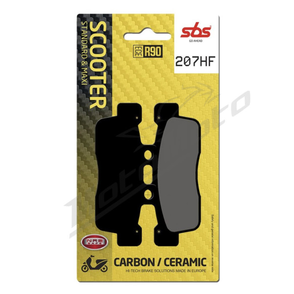 SBS HF Street 207HF Ceramic Organic Brake Pads Yamaha XC 125 10-11