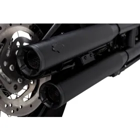 VANCE & HINES Eliminator 300 Slip-On Mufflers Black Harley Davidson FXLRST / FXLR / FLFBS / FLFB 1750-1923cc 18-25