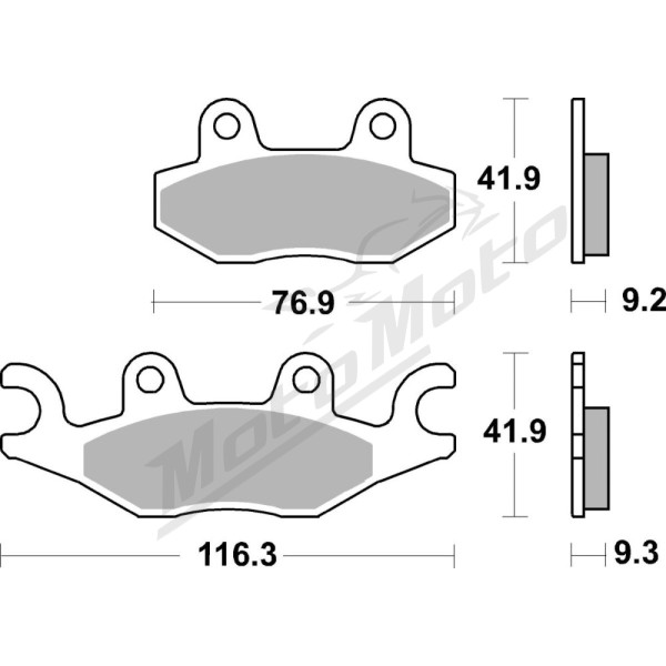 SBS HF Street Ceramic Brake Pads Front 210HF TGB X-Large / X-Motion 125-300 09-12 