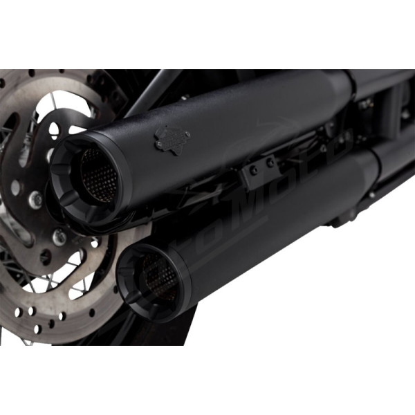 VANCE & HINES Eliminator 300 Slip-On Mufflers Black Harley Davidson FXLRST / FXLR / FLFBS / FLFB 1750-1923cc 18-25