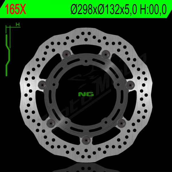 NG Priekinis fiksuotas stabdžių diskas 298X132X5,0mm Yamaha MT-03 / Niken / Tracer 321-900cc 03-22