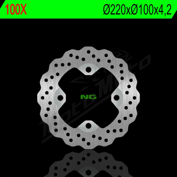 NG BRAKES Wave Fixed Rear Brake Disc 220mm Kawasaki ER / GPX / Ninja / Versys 600-1000cc 98-25