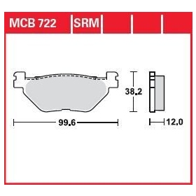 TRW SRM Series Sindered Scooter Brake Pads Yamaha XP 500-530cc T-Max 01-19