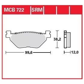 TRW SRM Series Sindered Scooter Brake Pads Yamaha XP 500-530cc T-Max 01-19