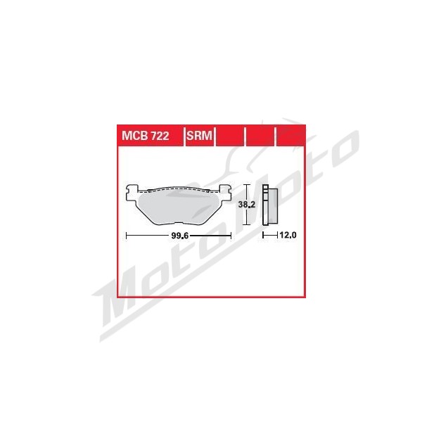 TRW SRM Series Sindered Scooter Brake Pads Yamaha XP 500-530cc T-Max 01-19