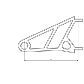 HIGHSIDER Pro Headlight bracket set black Ø38-41