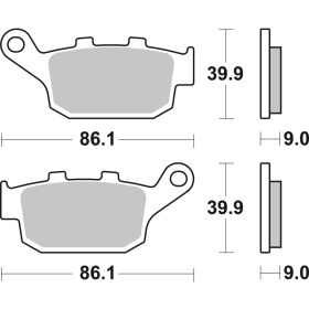 Sbs stabdžių trinkelės 881LS Sintered HONDA / KAWASAKI / SUZUKI