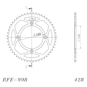 Supersprox Steel Rear sprocket 50 Black 